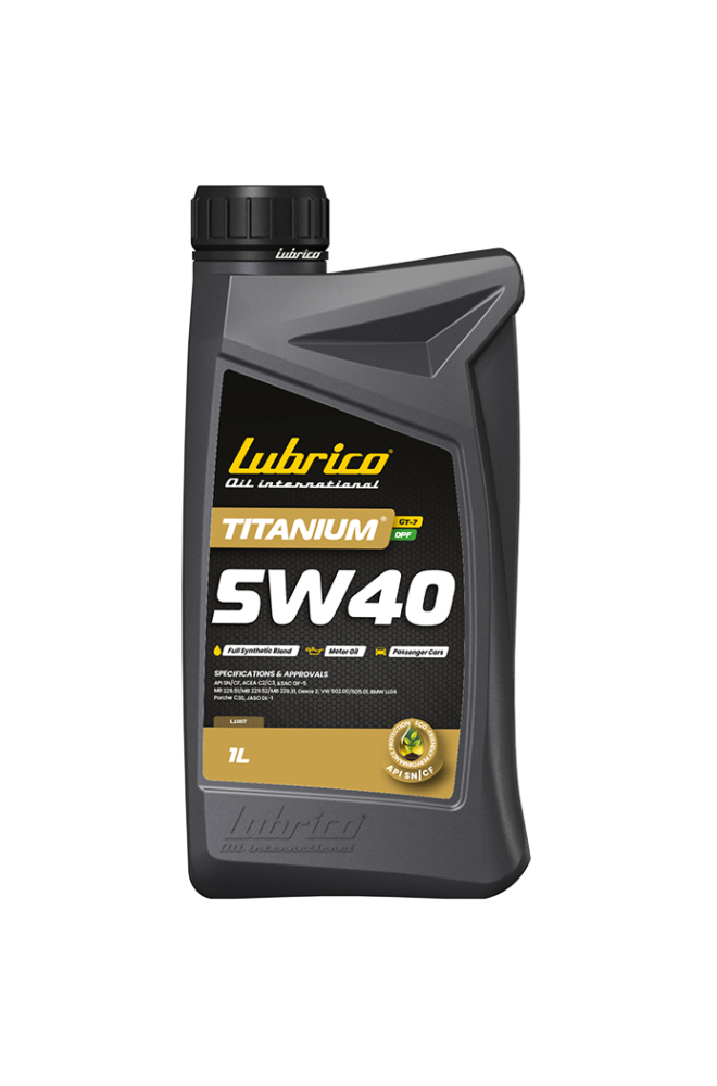 ძრავის ზეთი LUBRICO TITANIUM GT-7 5W-40 DPF FULL SYNTHETIC BLEND 1 LT